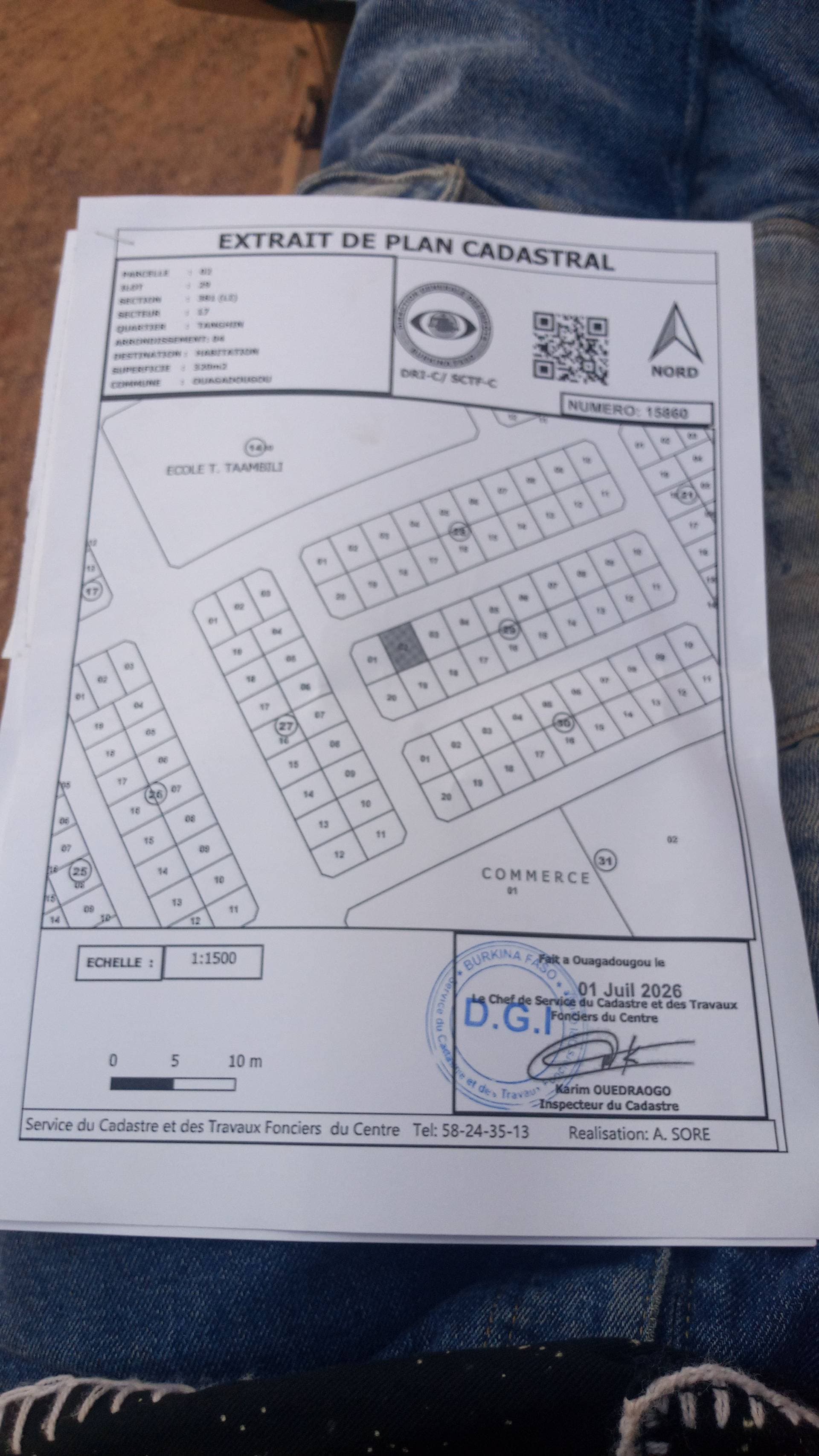 Propriété à Tanghin vers le marché arbre yaré, Ouagadougou